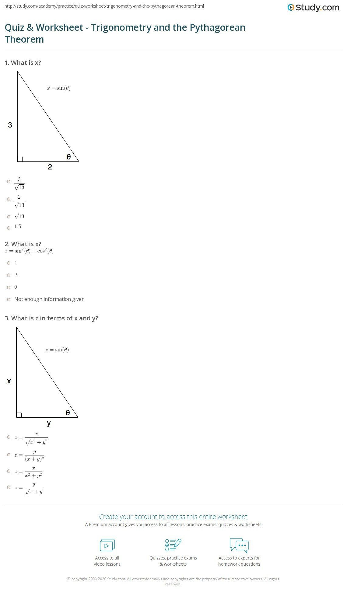 Trig Word Problems Finding Missing Angles Worksheet - Angleworksheets.com