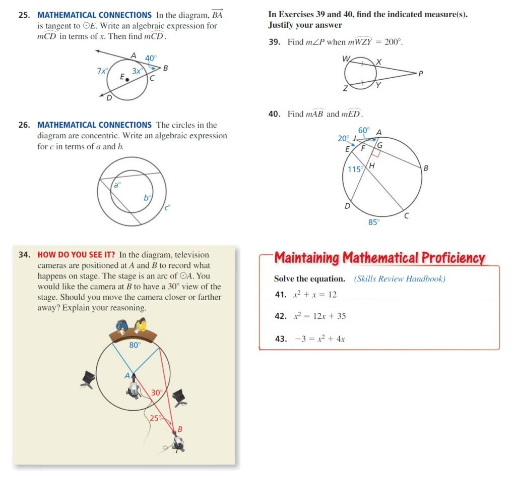 Unit 10 Circles Homework 5 Inscribed Angles Answers Unit 10 Circles 