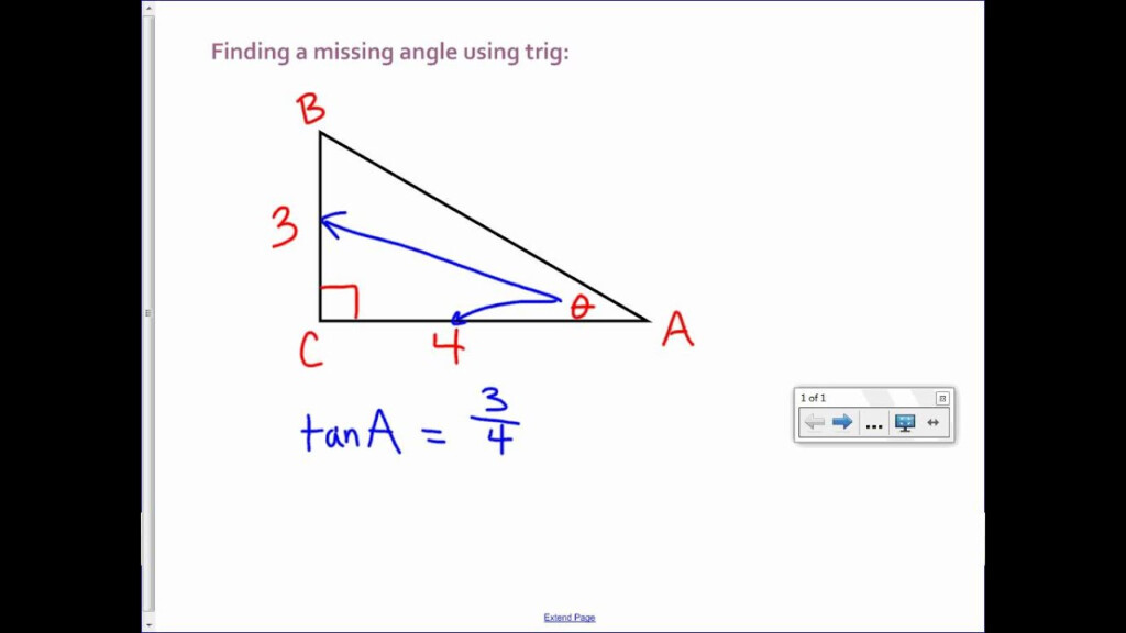 Using Trigonometry To Find Angle Measures