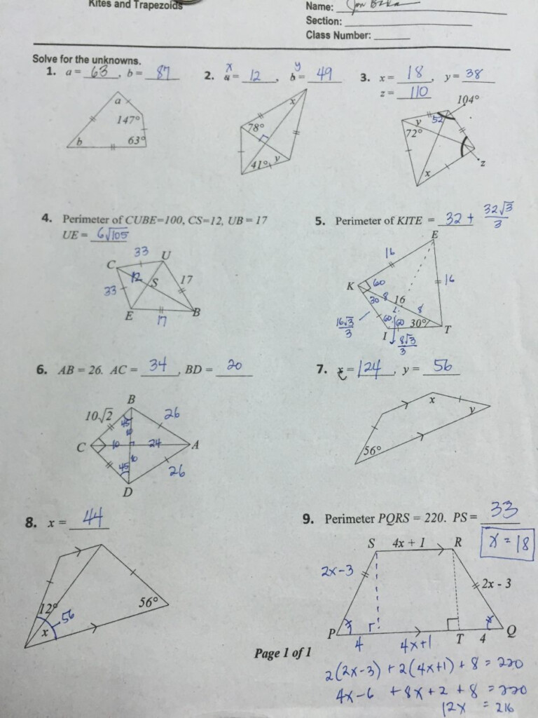 Worksheet Exterior Angle Theorem Worksheet Triangle Sum Theorem Db 