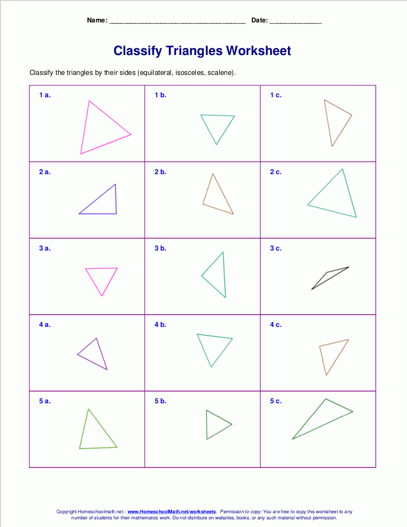 Classify triangles by angles and sides worksheet angleworksheets