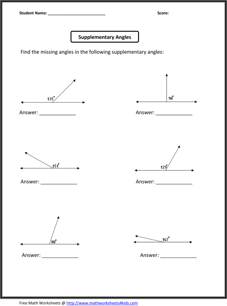13 Find The Missing Angle Worksheet Worksheeto