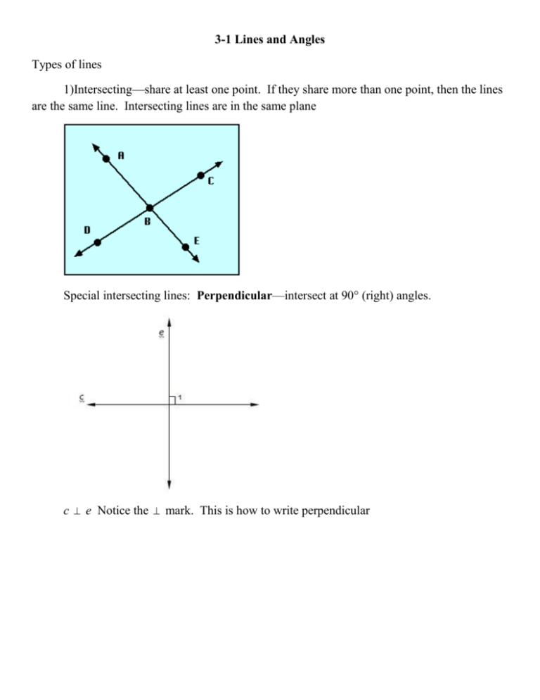 3 1 Lines And Angles