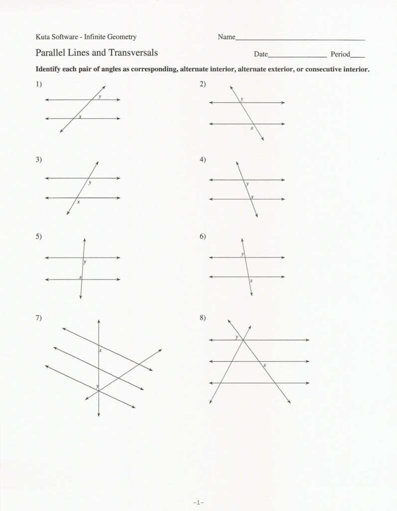 30 Angles In Transversal Worksheet Answers Education Template