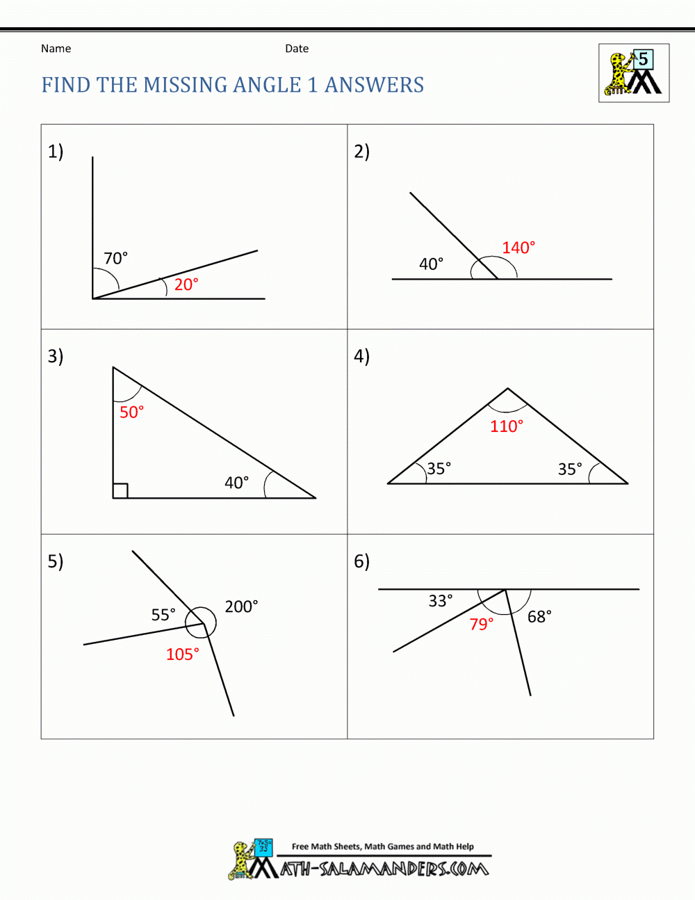 50 Finding Missing Angles Worksheet Chessmuseum Template Library