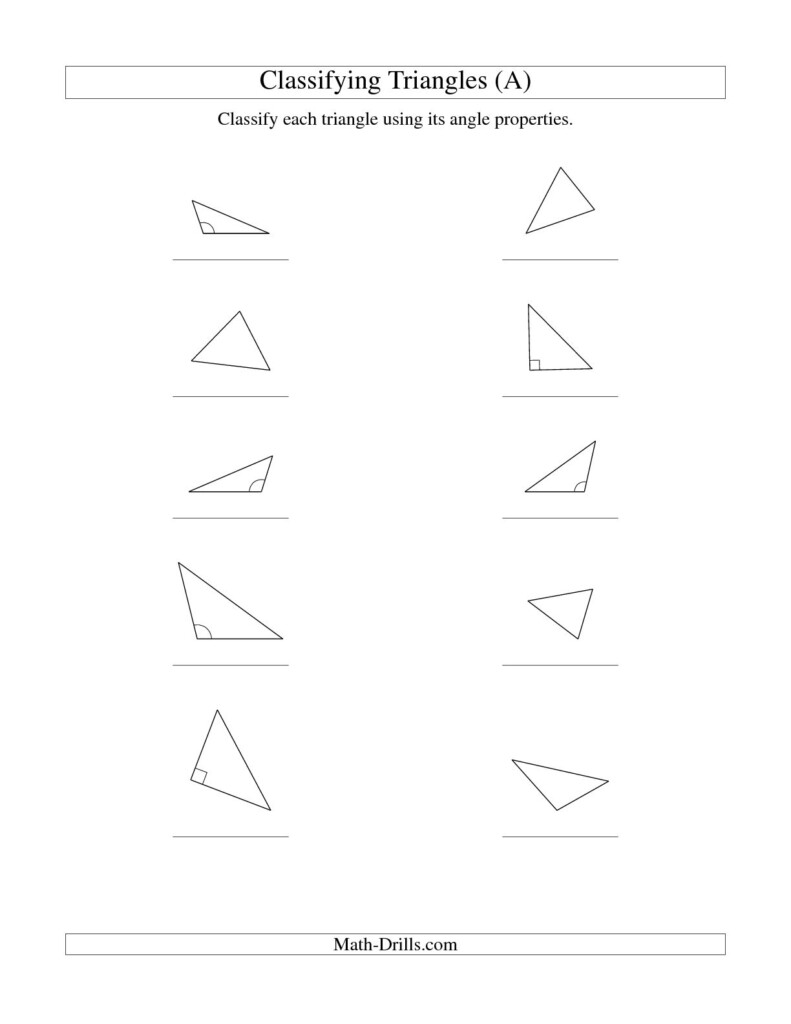 8 Triangle Classification Worksheet Worksheeto