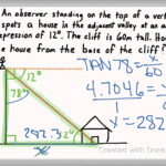 Angle Of Elevation And Depression Problems With Solutions And Drawing