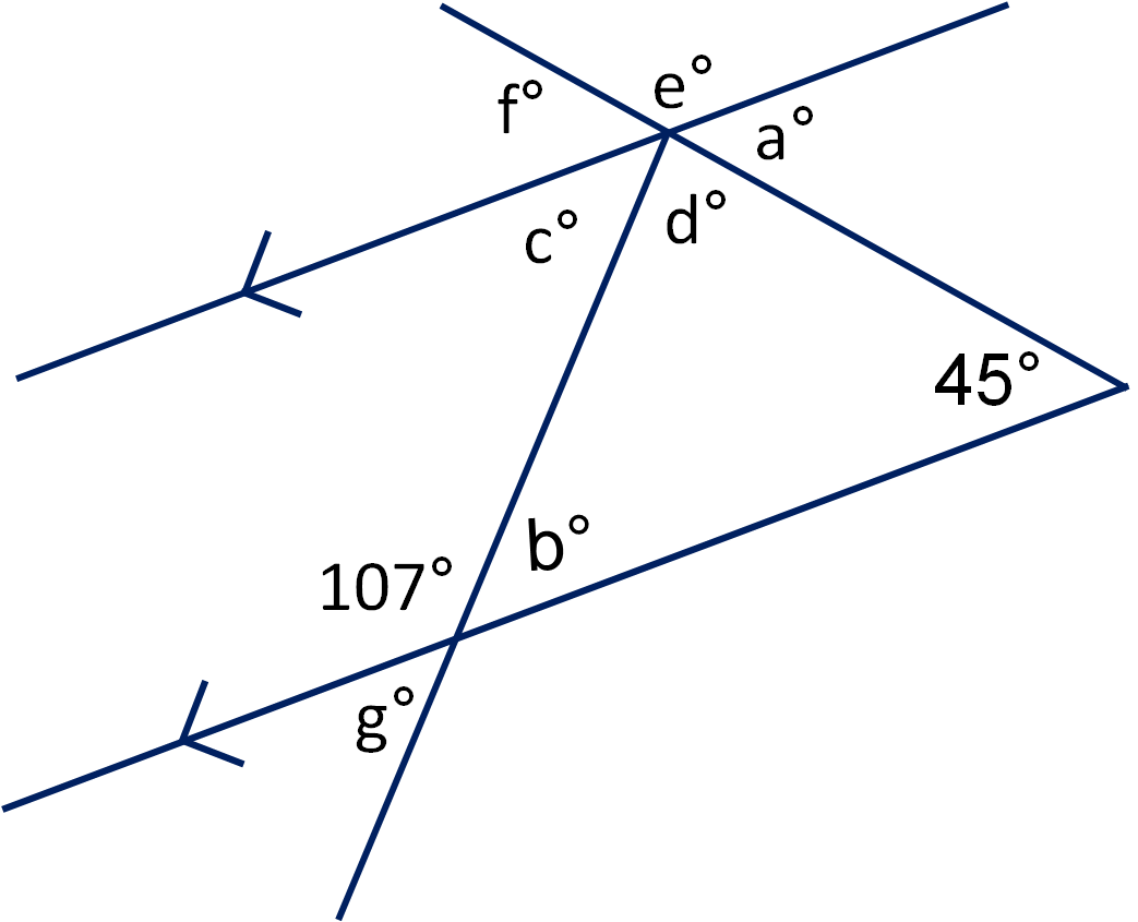 Angles In Triangles And On Parallel Lines 2 Worksheet EdPlace