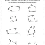 Angles Of Polygon Worksheet Worksheets For Home Learning