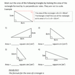 Area Of Right Triangle Worksheets
