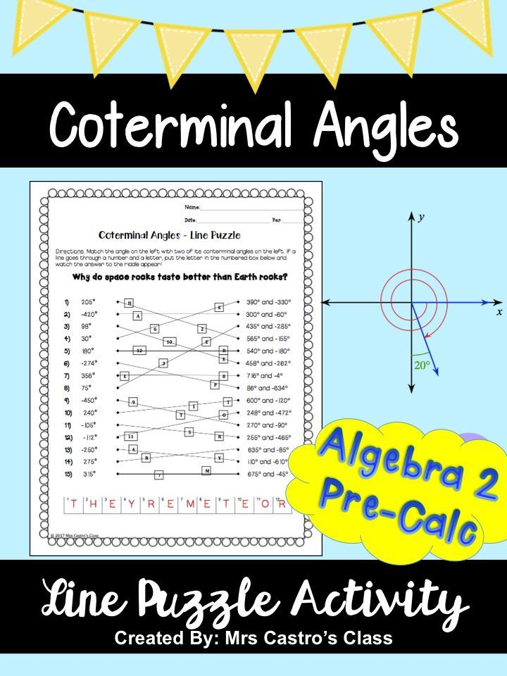 Coterminal Angles Maze Worksheet Answers Angleworksheets
