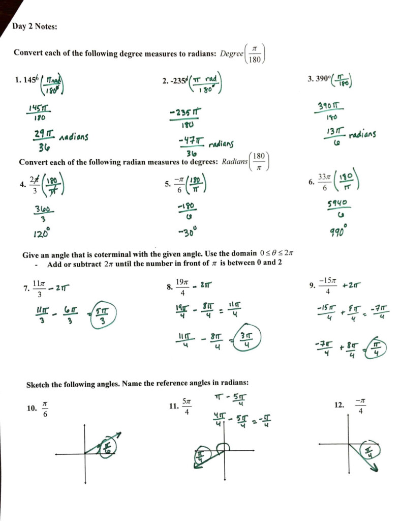  Degrees To Radians Worksheet Free Download Gambr co