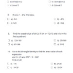 Double And Half Angle Identities Worksheet Answers Kuta Software