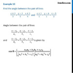 Example 10 Chapter 11 Class 12 Find Angle Between Lines