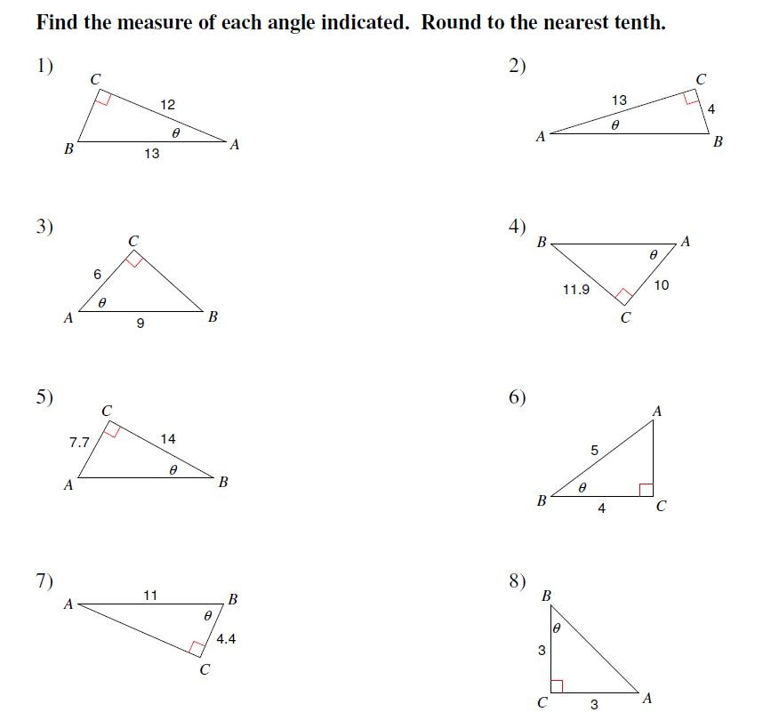 Find The Measure Of Each Angle Indicated Worksheet Answers