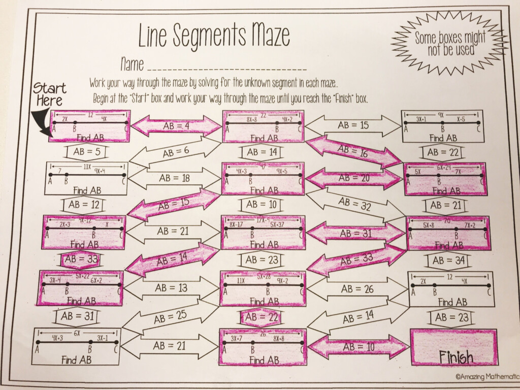 Geometry Segment And Angle Addition Worksheet Answers 