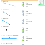 Identify Point Line Ray And Line Segment Worksheet Turtle Diary