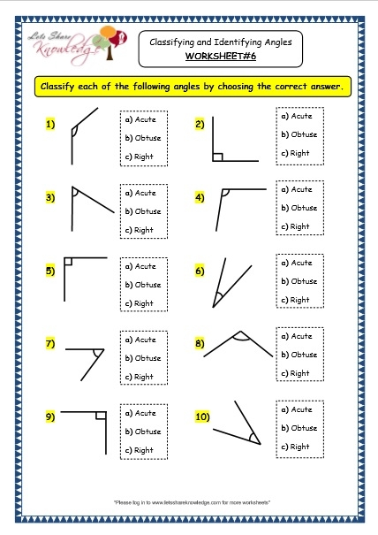 Identifying Angles Worksheets 99Worksheets