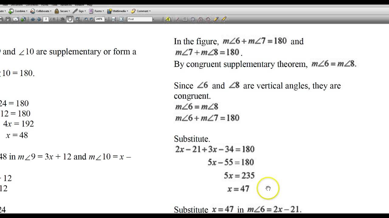 Lesson 2 8 Proving Angle Relationships YouTube
