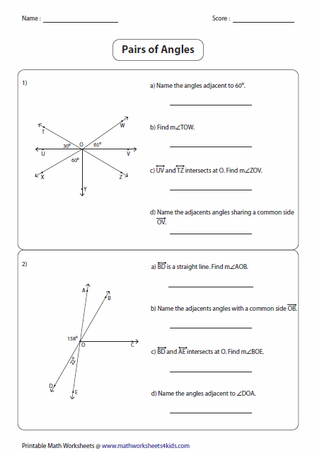 Riddle Time Angle Pairs Worksheet Answers Time Worksheets