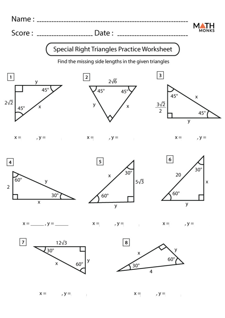 Right Triangle Trigonometry Worksheet Financial Report