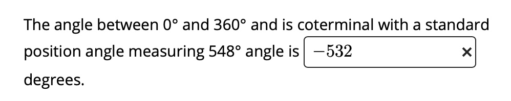 SOLVED The Angle Between 0 And 360v And Is Coterminal With A Standard 