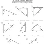 Special Right Triangles Worksheets Math Monks