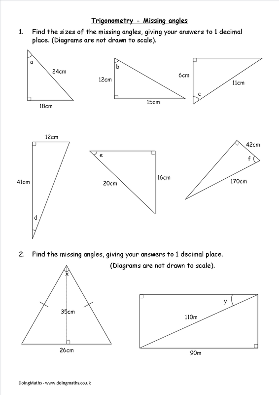 Trigonometry Worksheets And PowerPoints DoingMaths Free Maths
