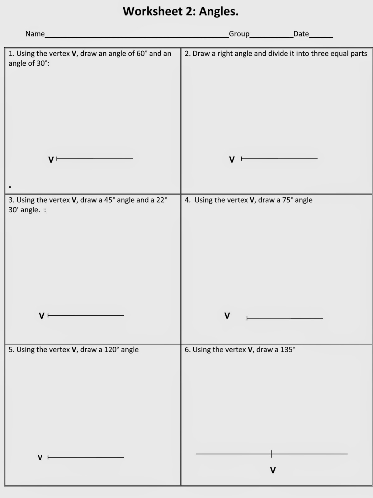 Visual Arts Blog Constructing Angles Of 60 120 30 And 90 with