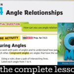 Angle Relationships Worksheet Lesson 8 4 Answers Math Drills Addition