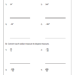 Converting Degrees To Radians Worksheet