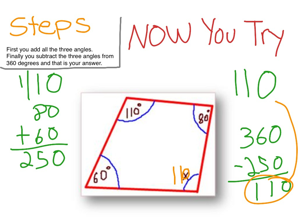 Find The Fourth Angle Of A Quadrilateral