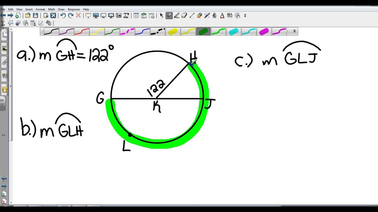 Geometry 10 2 Measuring Angles And Arcs YouTube