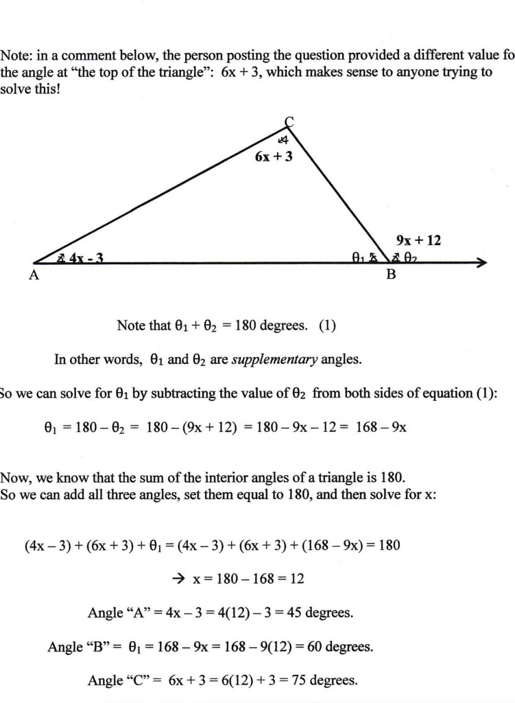  Math Finding Angles Of Triangles Math Solves Everything