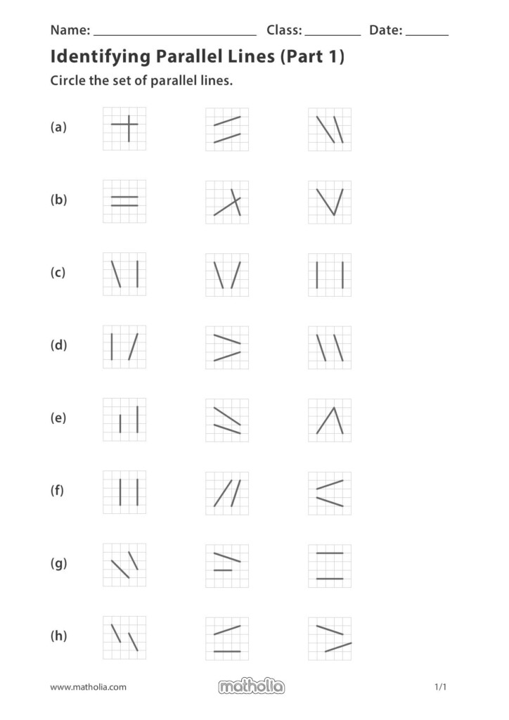 Parallel Lines Worksheets