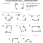 Quadrilateral Angles Worksheet