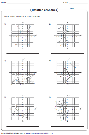 Rotation Worksheets With Answers