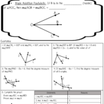 The Angle Addition Postulate Answer Key