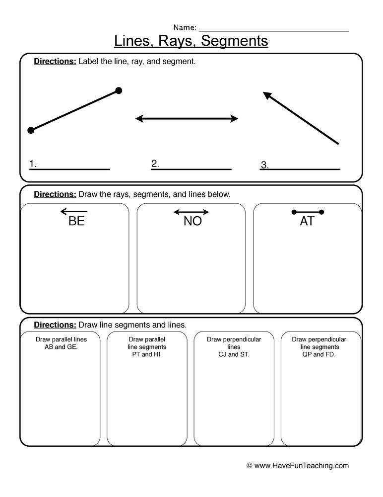 Worksheet 1 2 Measuring Segments Answer Key