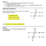 Worksheet Section 3 2 Angles And Parallel Lines