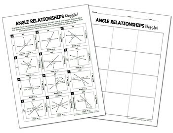 Angle Puzzle Worksheet Answers