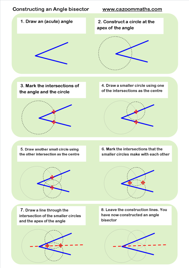 Bisecting Angles Worksheet Grade 7