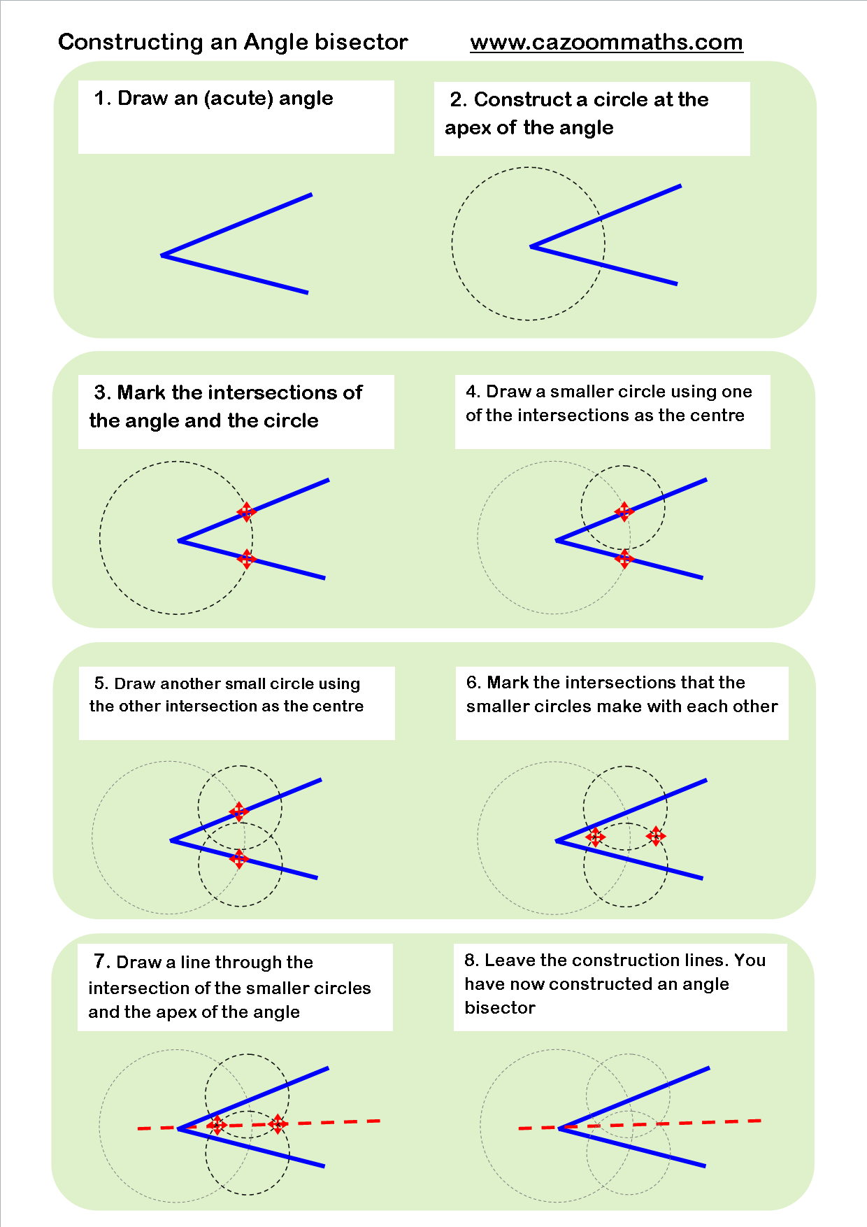 Bisecting Angles Worksheet Grade 7