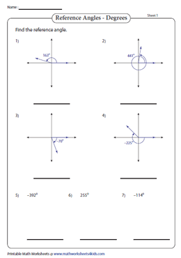 Coterminal Angles Worksheet With Answers