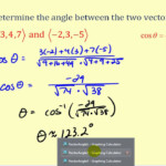 Determining The Angle Between Two Vectors YouTube