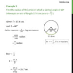 Find The Radius Of A Circle In Which The Central Angle Is And