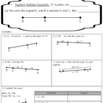 Geometry Segment Addition Worksheets Answer Key