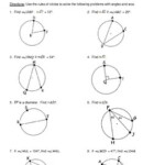 Geometry Unit 10 Circle Arcs Central Inscribed Angles Worksheet