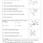 Pairs Of Angles Worksheet Answers