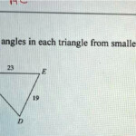 SOLVED Order The Angles In Each Triangle From Smallest To Largest